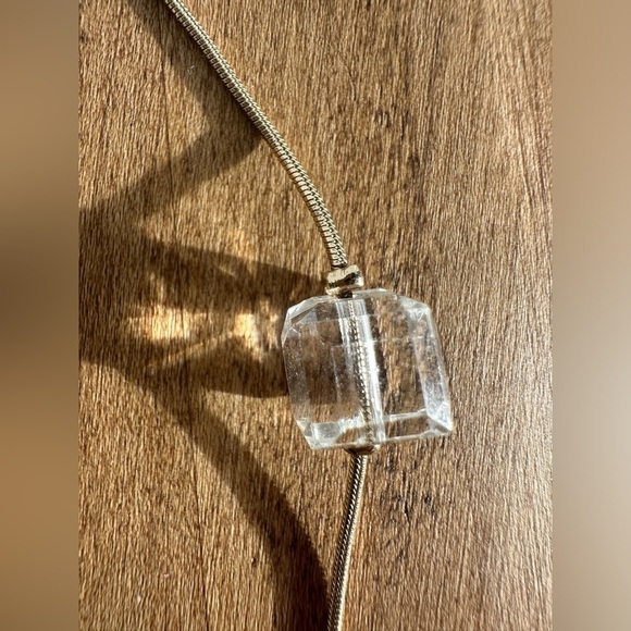 Joe Fresh Gold and Clear Gem Double  Necklace - Picture 4 of 4